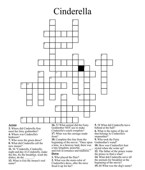 1955 adaptation of cinderella crossword clue. Things To Know About 1955 adaptation of cinderella crossword clue. 